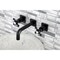 Kingston Brass KS6120BX Two-Handle Wall Mount Bathroom Faucet, Matte Black KS6120BX - alternate 4